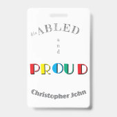 Aangepaste naam voor Disability Pride-bewustzijnsa Badge (Voorzijde)