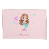 Aangepaste naam voor donkere gepaarde zeemeermin kussensloop (Voorkant)