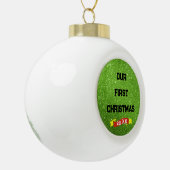 Aangepaste naam voor eerste kerstperiode keramische bal ornament (Links)