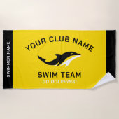 Aangepaste naam voor gele zwembad strandlaken (Voorkant)