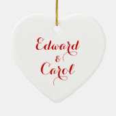 Aangepaste naam voor gepersonaliseerde keramische  keramisch ornament (Achterkant)