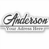 Aangepaste naam voor gepersonaliseerde mailbox Sti Sticker (Voorkant)