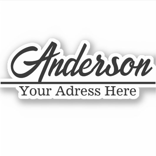 Aangepaste naam voor gepersonaliseerde mailbox Sti Sticker (Voorkant)