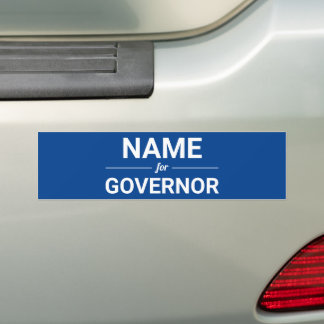 Aangepaste naam voor Gouverneur Blauwe Witte Verki Bumpersticker