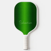 Aangepaste naam voor groene minimalistische modern pickleball paddle (Voorkant)