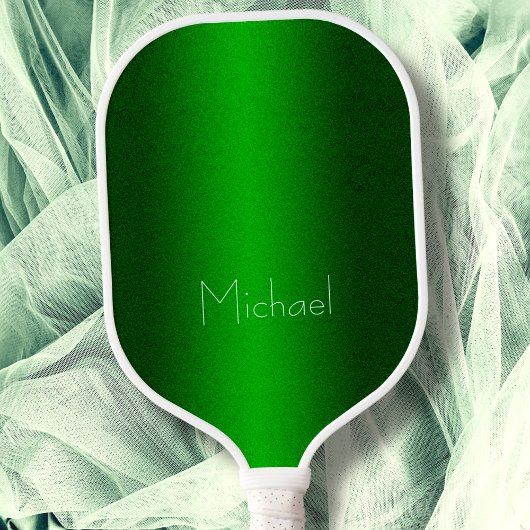 Aangepaste naam voor groene minimalistische modern pickleball paddle
