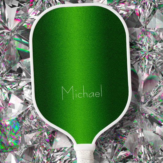 Aangepaste naam voor groene minimalistische modern pickleball paddle