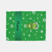 Aangepaste naam voor groene sneeuwvlokken fleece deken (Voorkant (Horizontaal))