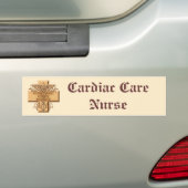 Aangepaste naam voor hartzorg verpleegster Caduceu Bumpersticker (Op auto)