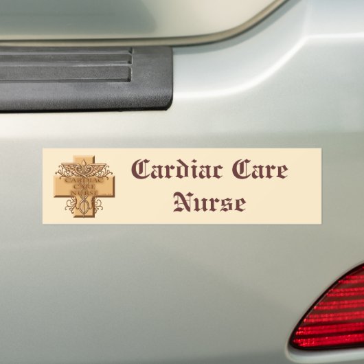 Aangepaste naam voor hartzorg verpleegster Caduceu Bumpersticker (Op auto)