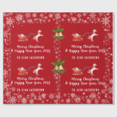 Aangepaste naam voor het gebruik van de Ster Santa Cadeaupapier (Vlak)