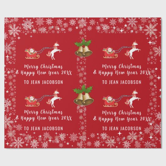 Aangepaste naam voor het gebruik van de Ster Santa Cadeaupapier (Vlak)