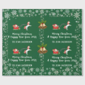 Aangepaste naam voor het gebruik van de Ster Santa Cadeaupapier (Vlak)