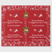 Aangepaste naam voor het gebruik van de Ster Santa Cadeaupapier (Vlak)