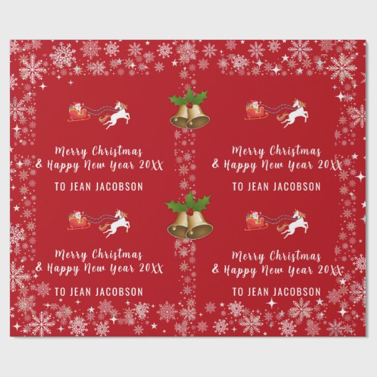 Aangepaste naam voor het gebruik van de Ster Santa Cadeaupapier (Vlak)