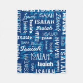 Aangepaste naam voor Isaiah Fleece Deken (Voorkant)