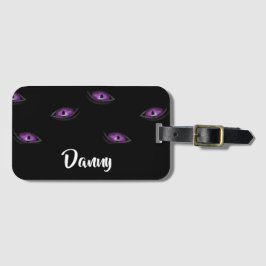 Aangepaste naam voor kattenogen bagagelabel