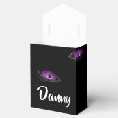 Aangepaste naam voor kattenogen bedankdoosjes (Geopend)