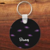 Aangepaste naam voor kattenogen sleutelhanger (Voorkant)