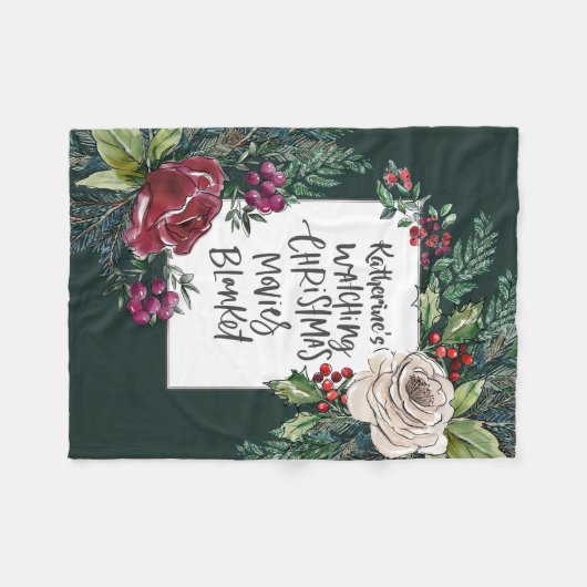 Aangepaste naam voor kerstfilms bekijken fleece deken (Voorkant (Horizontaal))