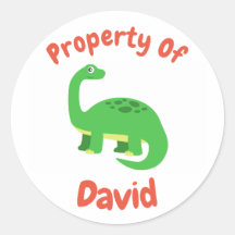 Aangepaste naam voor kinderen Diplodocus Dinosaur