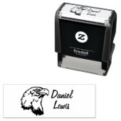 Aangepaste Naam voor kleding met Eagle foto Zelfinktende Stempel (In situ)