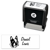 Aangepaste Naam voor kleding met hond foto Zelfinktende Stempel (In situ)