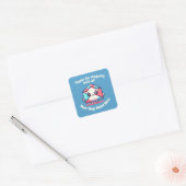 Aangepaste naam voor kleine bedrijven Schattigee e Vierkante Sticker (Envelop)