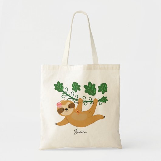 Aangepaste naam voor kleine meisjes tote bag (Voorkant)