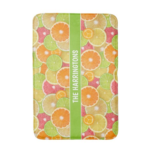 Aangepaste naam voor kleurrijke Citrus Badmat (Voorkant Verticaal)
