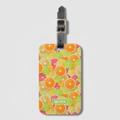 Aangepaste naam voor kleurrijke Citrus Bagagelabel (Voorkant (verticaal))
