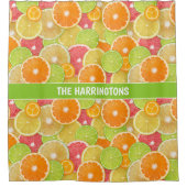 Aangepaste naam voor kleurrijke Citrus Douchegordijn (Voorkant)