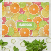 Aangepaste naam voor kleurrijke Citrus Theedoek (Gevouwen)