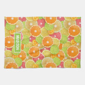 Aangepaste naam voor kleurrijke Citrus Theedoek (Horizontaal)