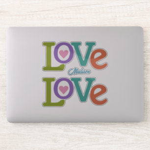 Aangepaste naam voor kleurrijke liefde sticker