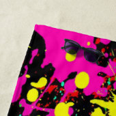 Aangepaste naam voor kleurrijke splaatstverf strandlaken (In situ)