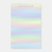 Aangepaste naam voor kleurrijke waterverf pastelgr post-it® notes (Voorkant)