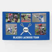 Aangepaste naam voor Lacrosse Photo Collage Team P Spandoek (Horizontaal)