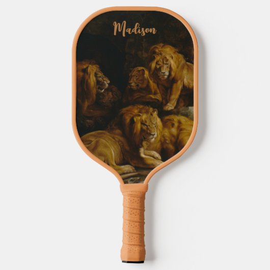 Aangepaste naam voor leeuwen pickleball paddle (Achterkant)