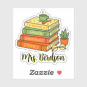 Aangepaste naam voor leraren en studenten | Mooie Sticker (Vel)