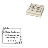 Aangepaste naam voor lijst met handgemaakte bloem rubberstempel (Gestempeld)