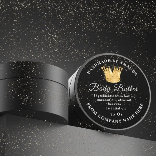 Aangepaste naam voor Logo Butter Scrub Golden Crow Ronde Sticker