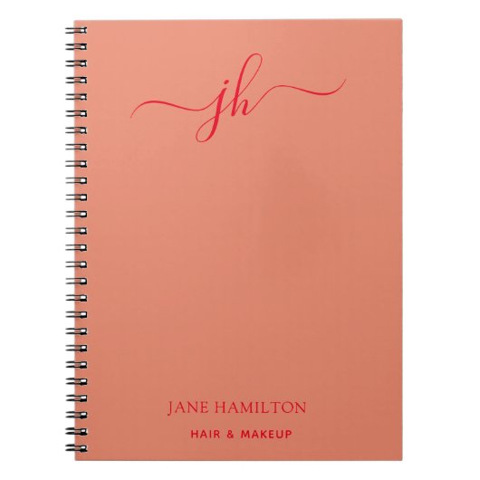 Aangepaste naam voor Logo-monogram Notitieboek (Voorkant)