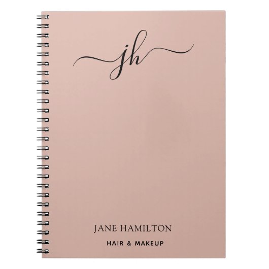 Aangepaste naam voor Logo-monogram Notitieboek (Voorkant)