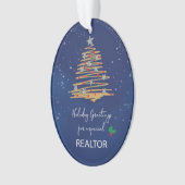 Aangepaste naam voor makelaar Kerstboom Ornament (voorkant)