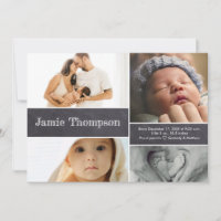 Aangepaste naam voor meerdere baby-foto-inkollage