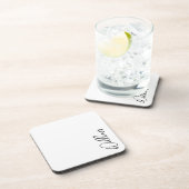 Aangepaste naam voor modern script bier onderzetter (Rechterzijde)