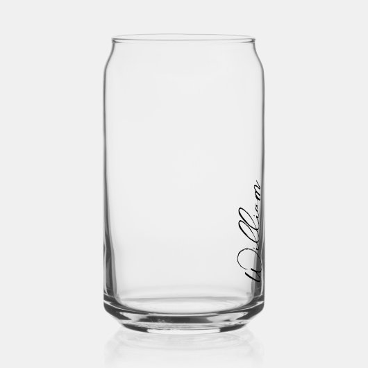 Aangepaste naam voor modern script blikvorm glas (Rechts)