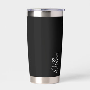 Aangepaste naam voor modern script geïsoleerde drinkbeker