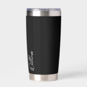 Aangepaste naam voor modern script geïsoleerde drinkbeker (Achterkant)